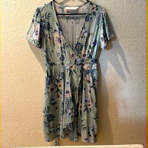 ASTR Floral Wrap Dress